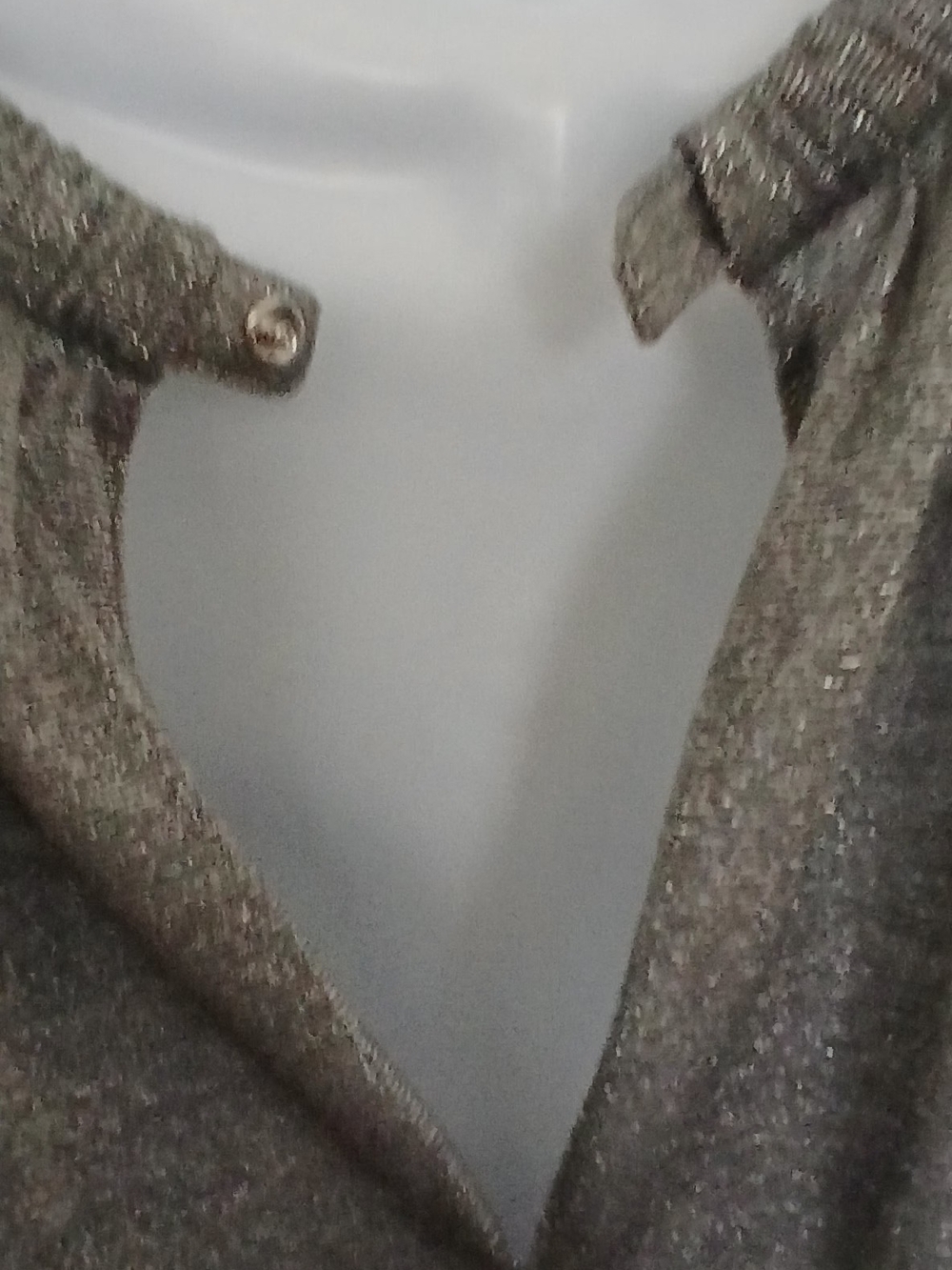 Calvin Klein Sparkly Gray Halter Elastic Waist Peplum Tank Keyhole Sz XS - Picture 5 of 5